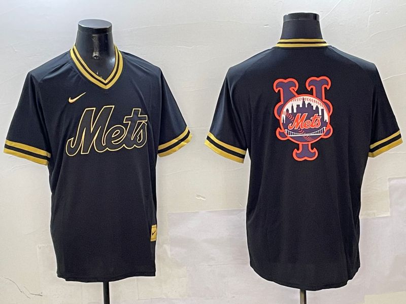 Men New York Mets Blank Black Gold Game 2025 Nike MLB Jersey style 3257->new york mets->MLB Jersey